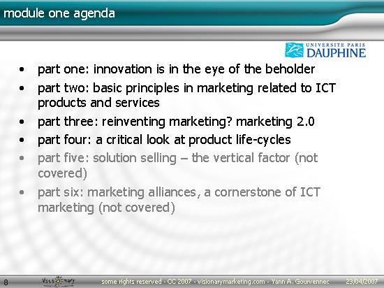 MIB Dauphine Presentation - Innovation and ICT Marketing - Yann A Gourvennec